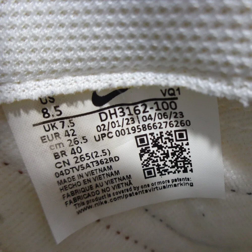 Nike Court Legacy Leather Shoes White Black DH3162-100 Sneakers Men's Size 8.5‎